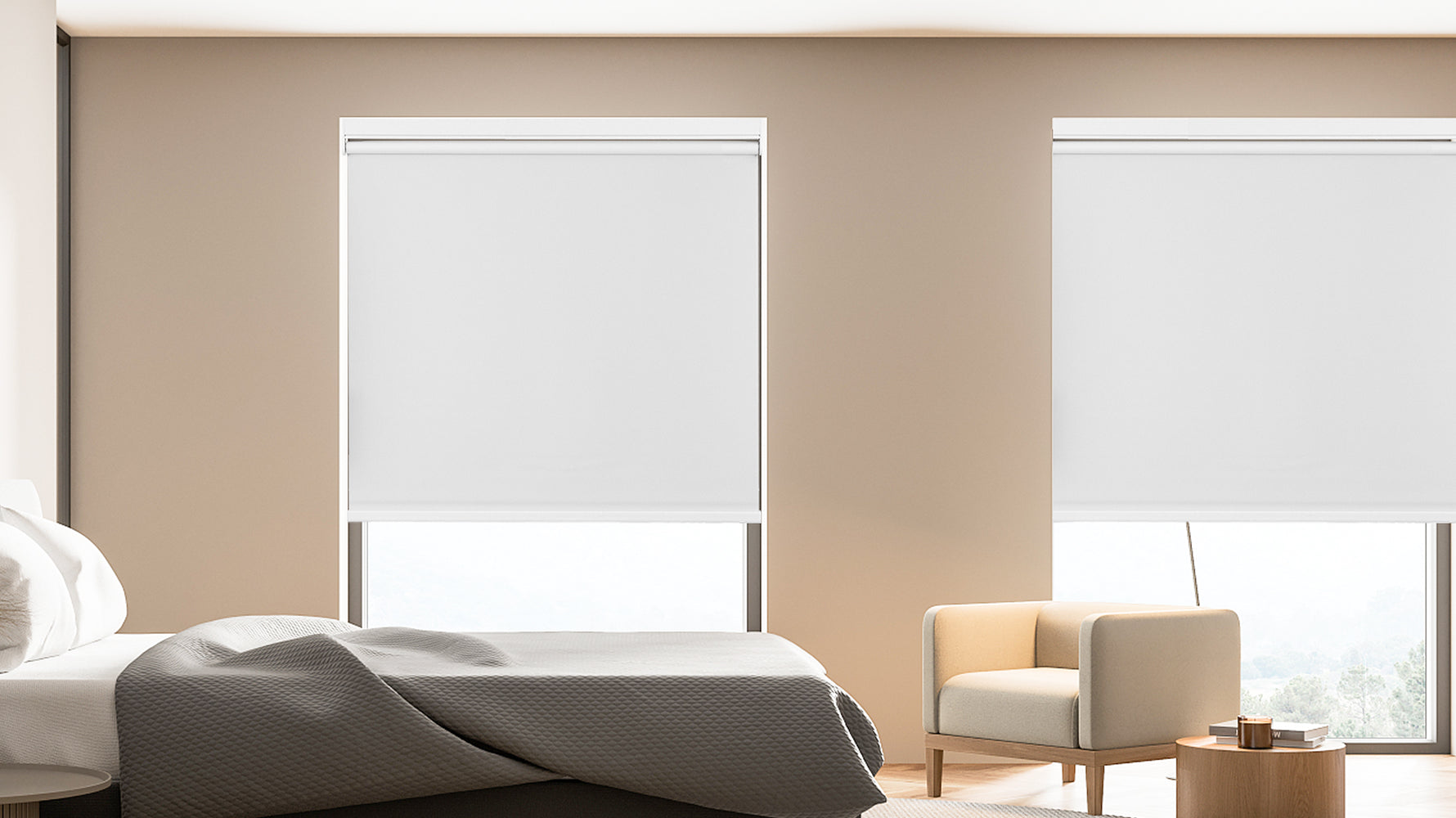 YOUR WINDOWS, YOUR WAY - Blackout Spring Roller Shades - Grandekor