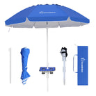 A beach umbrella carry bag makes transport effortless.