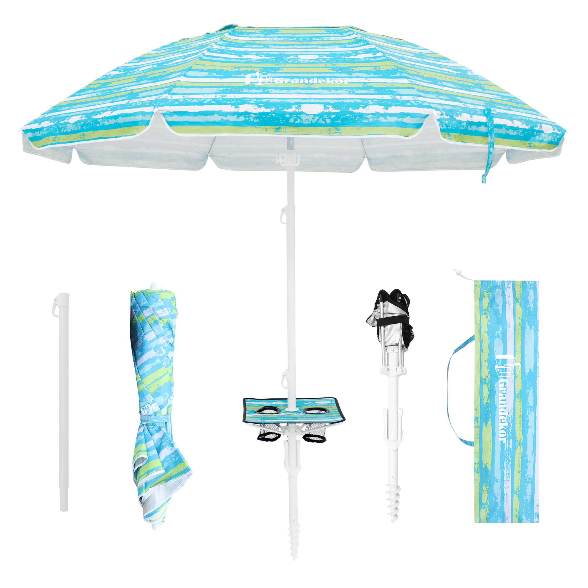 A beach umbrella carry bag makes transport effortless.