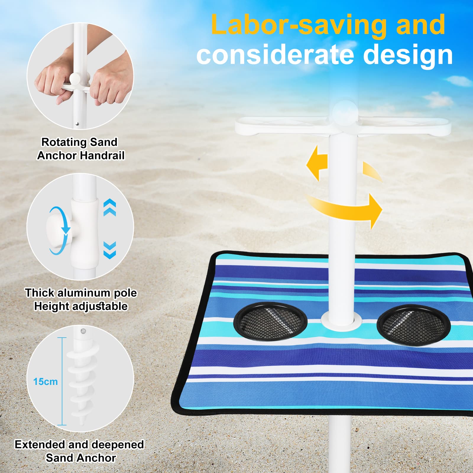 easy set up beach umbrella