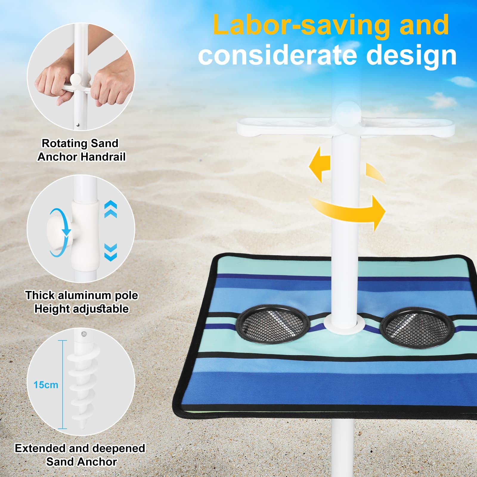 easy set up beach umbrella