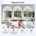 Try arch window shade DIY options to enhance your unique window shapes.