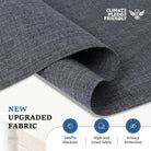 Blackout Sun Zero shades for complete darkness and sound reduction.