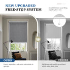 Control light effortlessly with window shades that smoothly raise and lower.