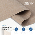 Blackout Sun Zero shades for complete darkness and sound reduction.