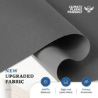 Blackout Sun Zero shades for complete darkness and sound reduction.