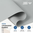 Blackout Sun Zero shades for complete darkness and sound reduction.