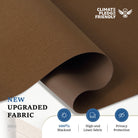 Blackout Sun Zero shades for complete darkness and sound reduction.