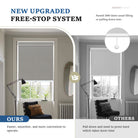 Control light effortlessly with window shades that smoothly raise and lower.