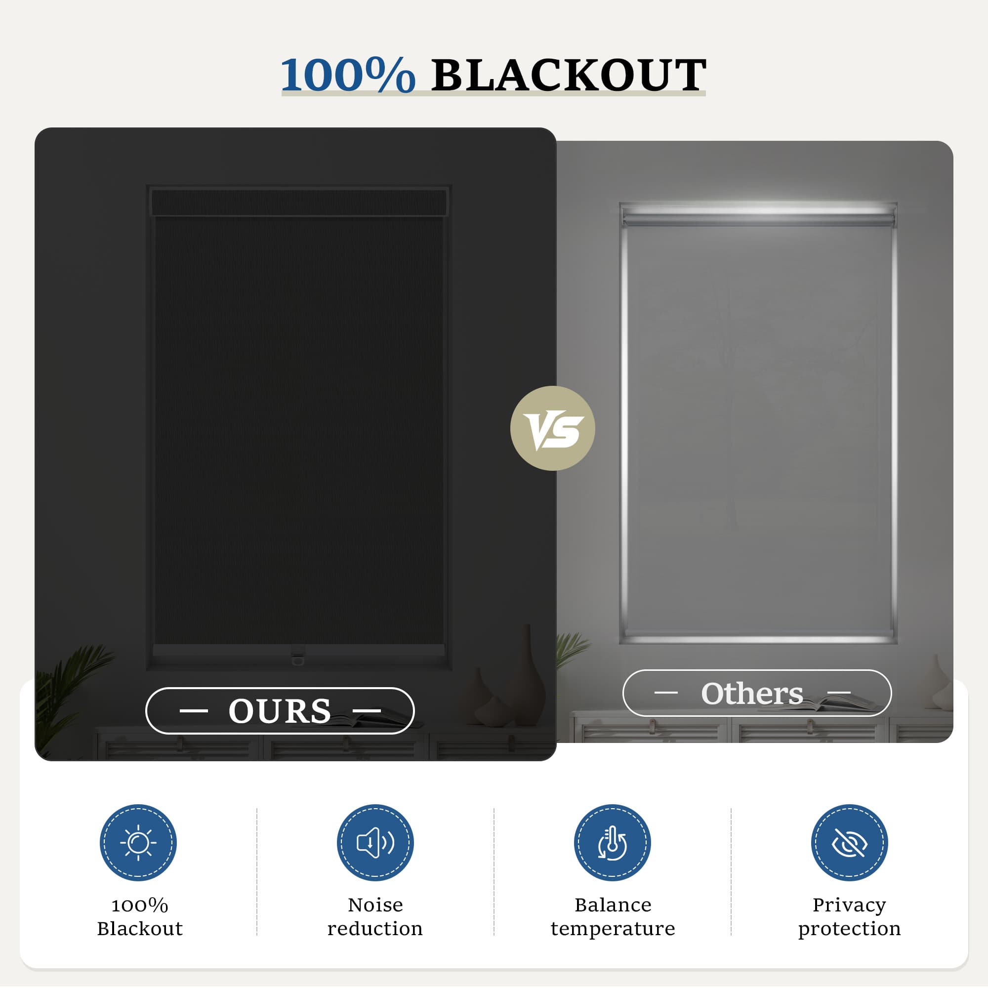 Control light effortlessly with window shades that smoothly raise and lower.