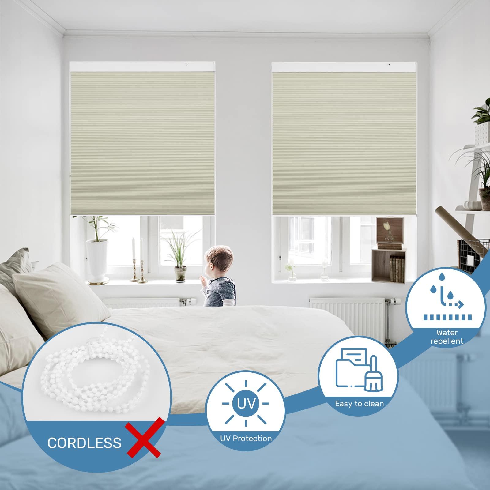 motorized light blocking honeycomb shades with remote control