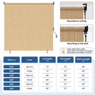 Outdoor rolling shade screens offer adjustable light control.