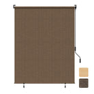 Large outdoor roller shades cover wide areas for maximum shade.