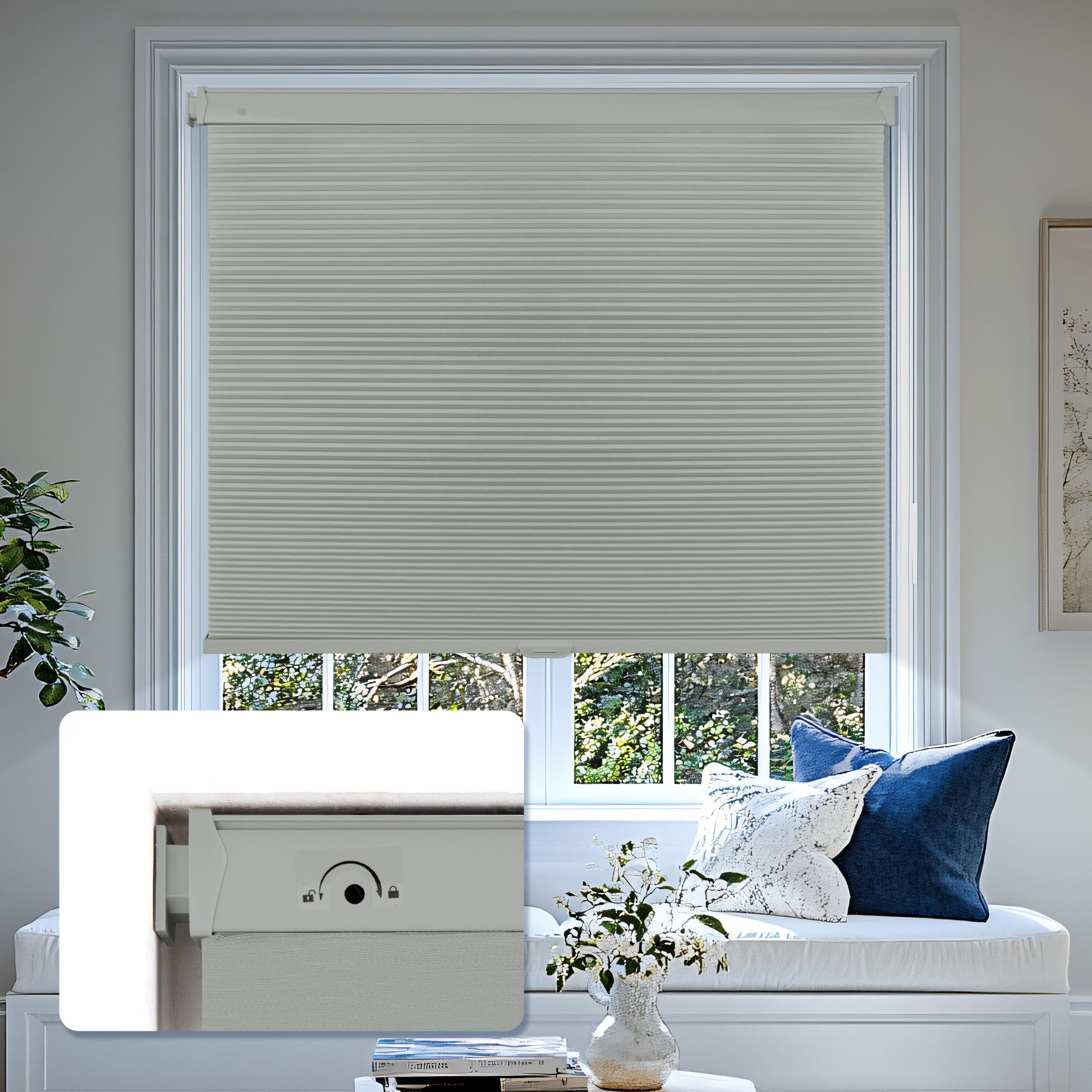 Keep your rooms cooler with window shades that effectively block heat and reduce sun glare.