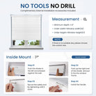 No-drill mini blinds for easy installation and privacy without damage.