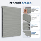 Water-resistant no-drill blinds ideal for bathroom humidity and privacy.