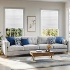 Sun-blocking window shades for glare-free and cooler indoor spaces.
