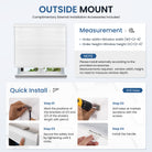 Cordless no-drill window shades for child-safe, easy installation.