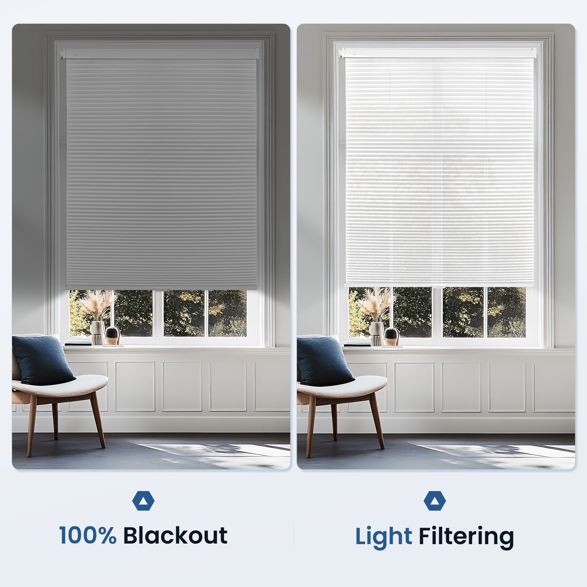 Protect your furniture and skin with window shades that block harmful UV rays.