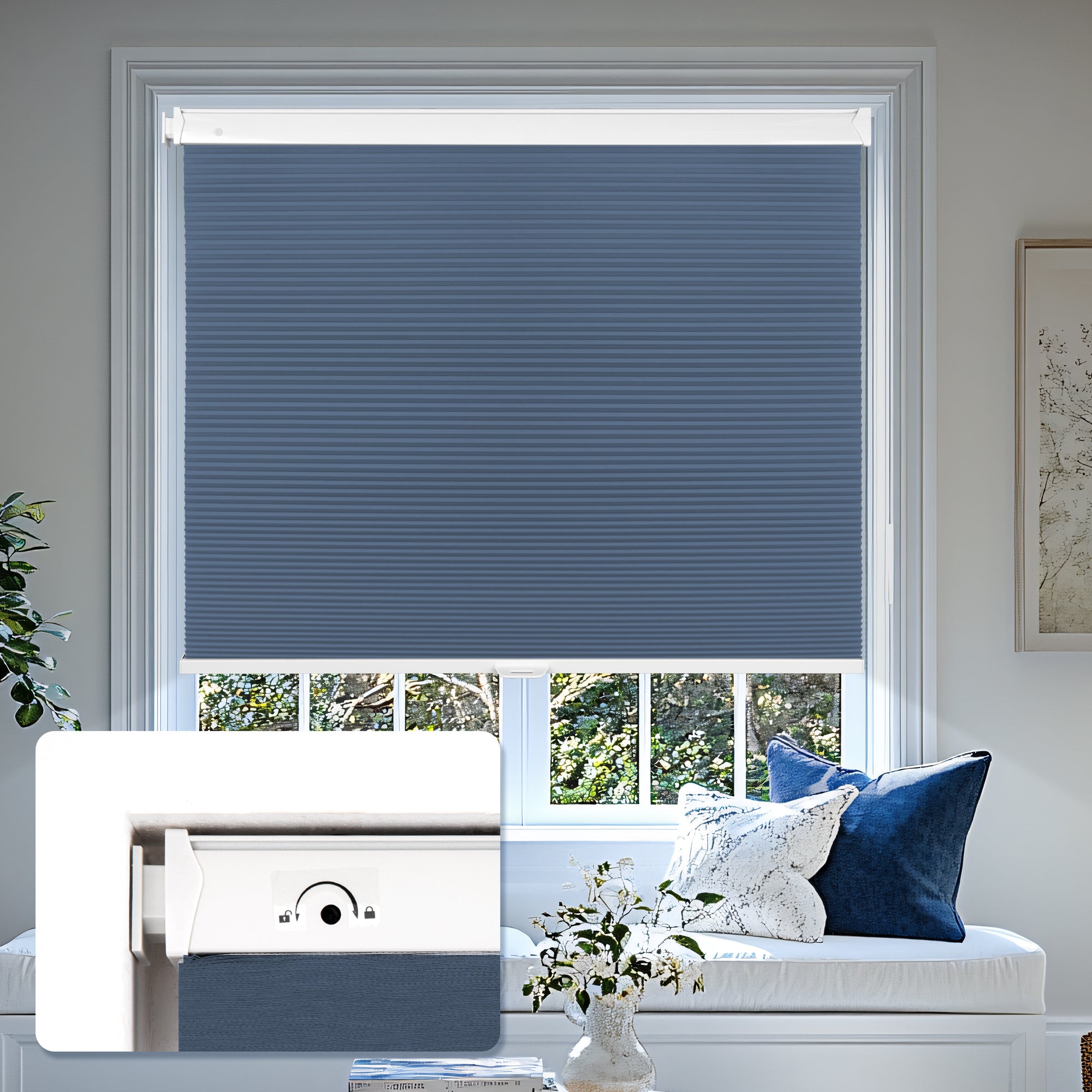 Keep your rooms cooler with window shades that effectively block heat and reduce sun glare.