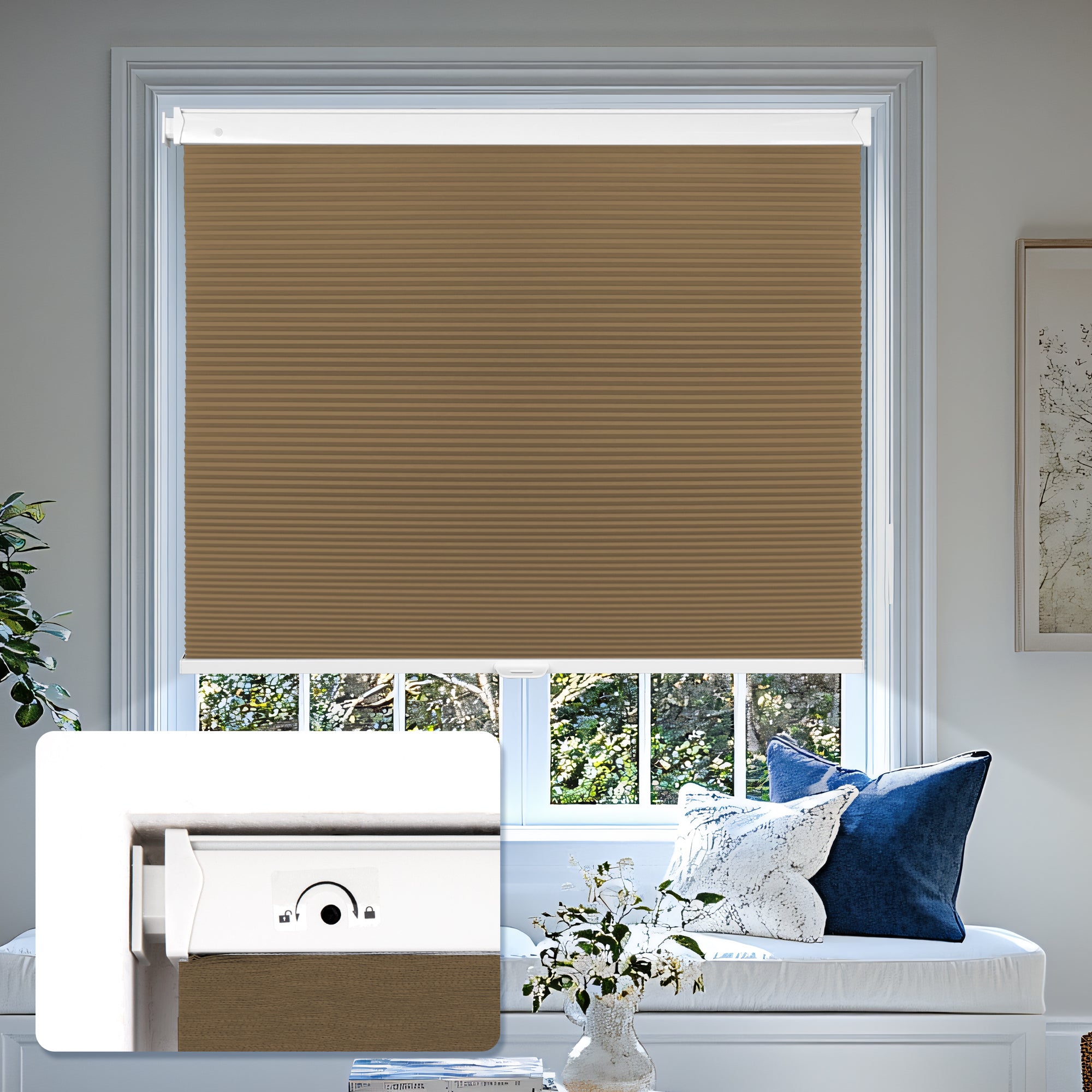 Keep your rooms cooler with window shades that effectively block heat and reduce sun glare.