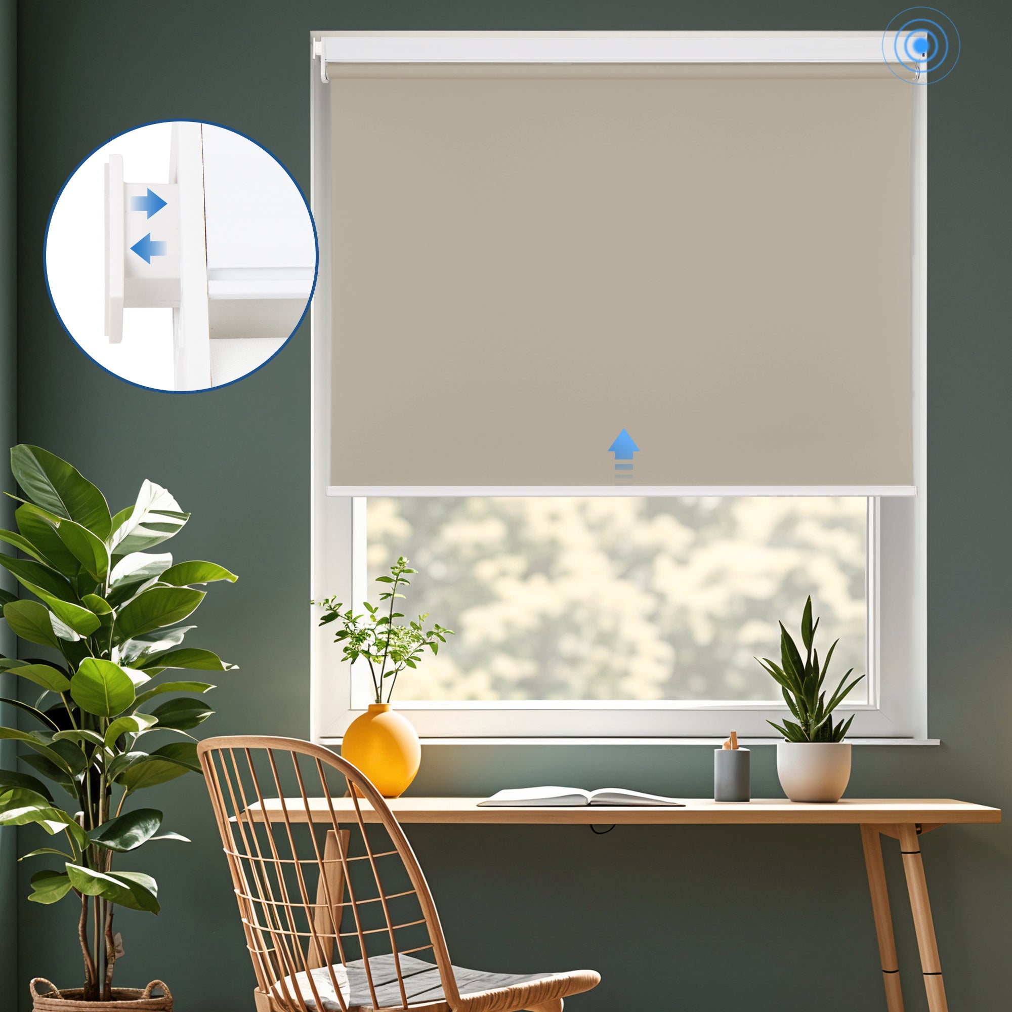 Control your window shades remotely for easy light and privacy management.