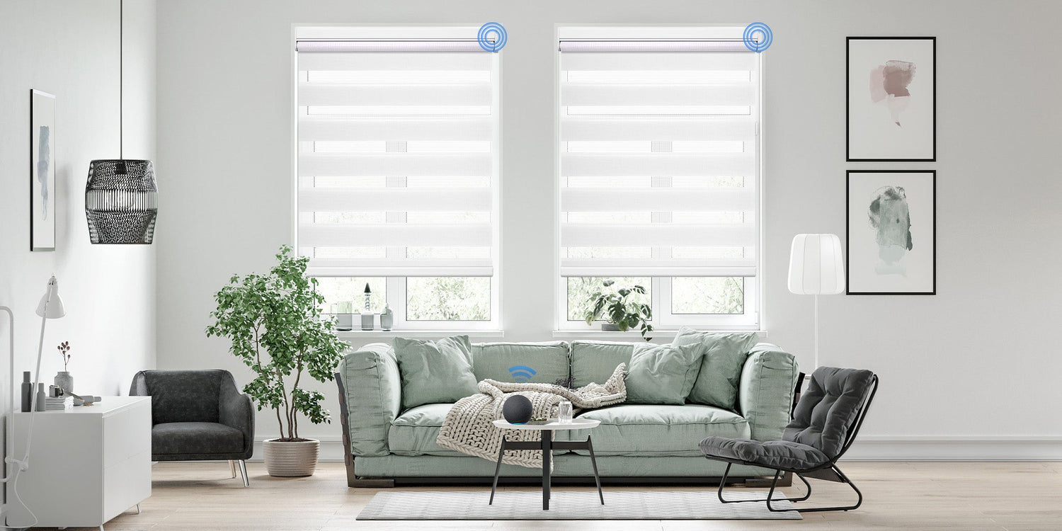 Custom Motorized Zebra Shades