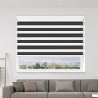 cassette corded zebra blinds black