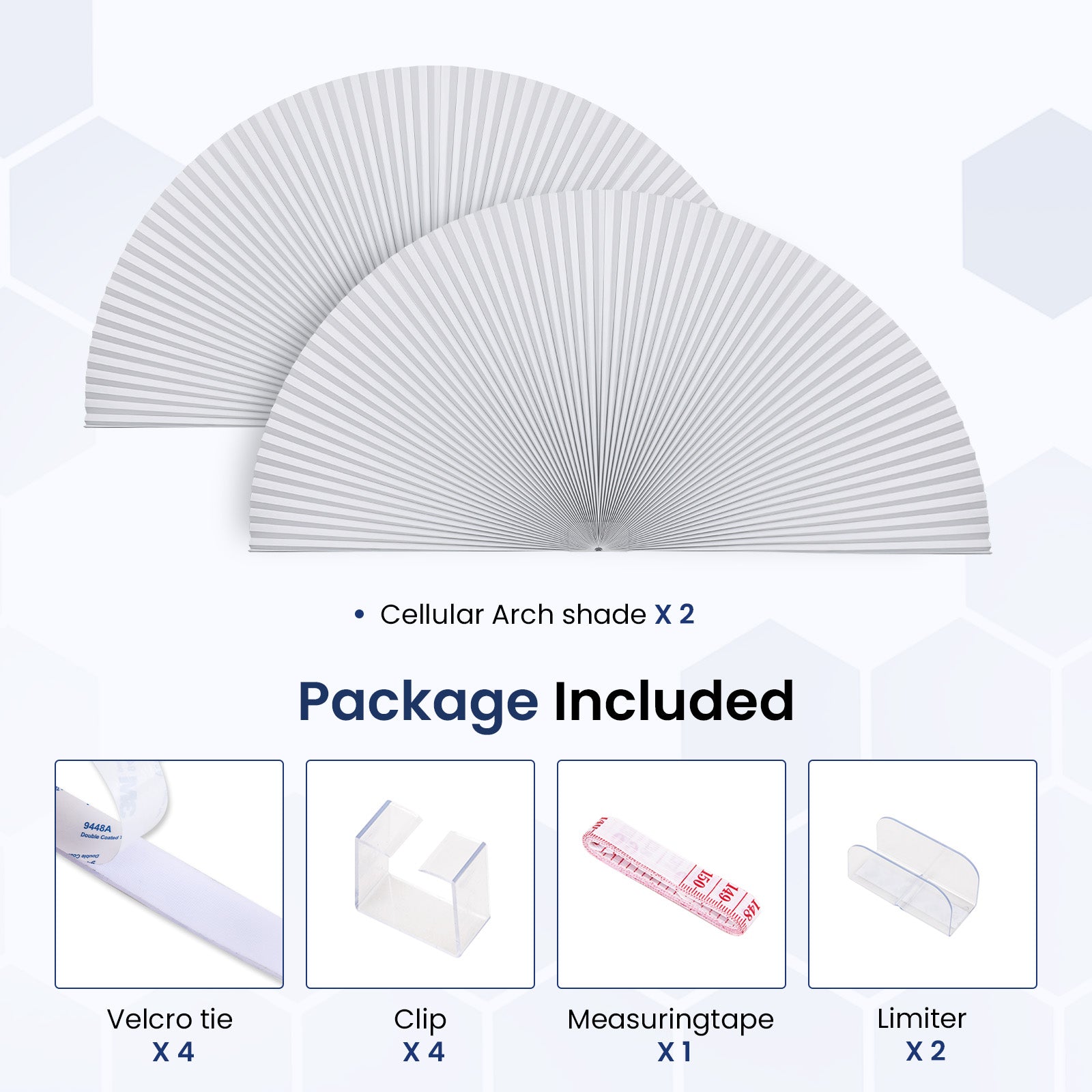 The new arch cellular shades add style and efficiency to your arch-shaped windows.