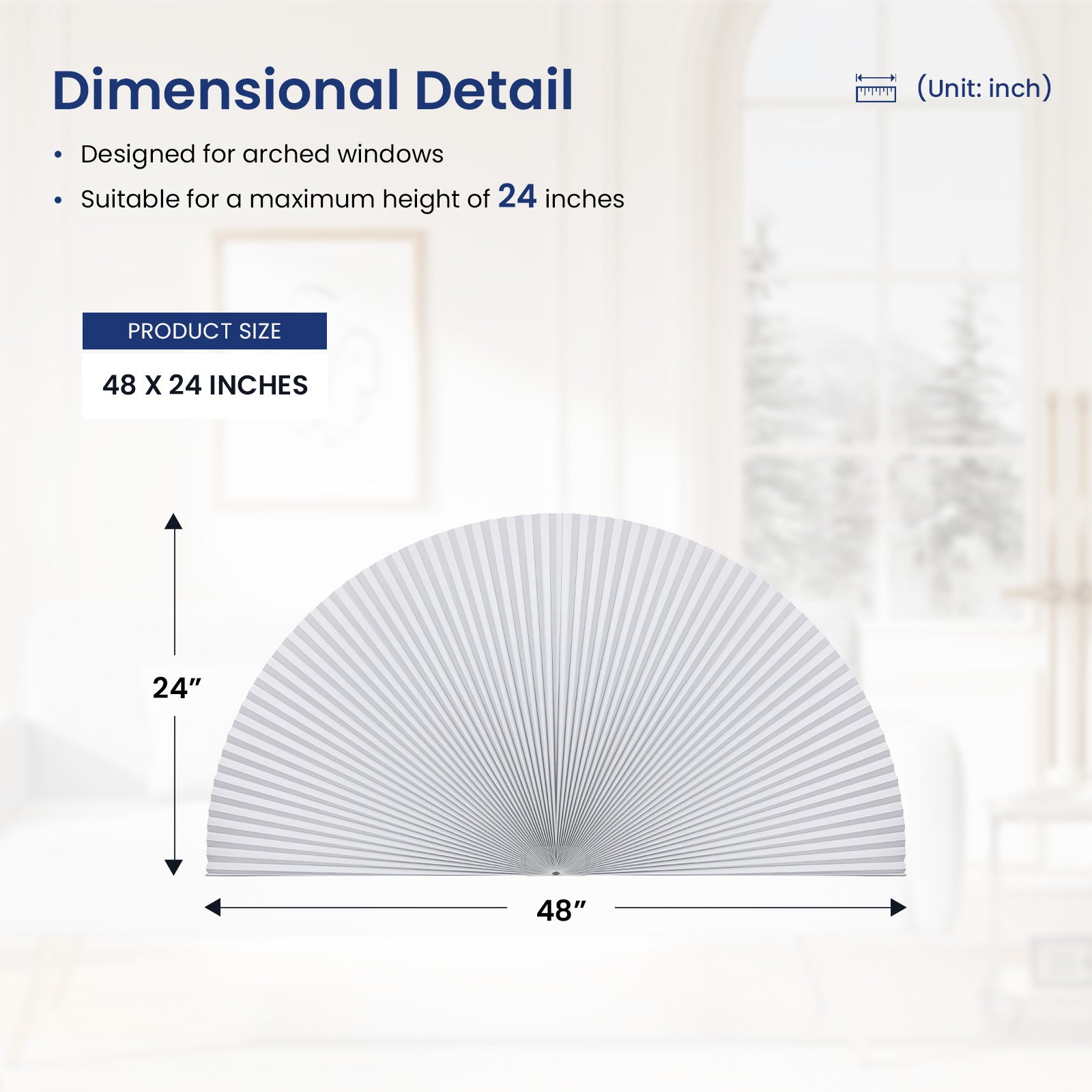 Enhance your space with arch window cellular shades for a custom fit and optimal light control.