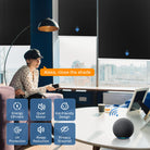 light filtering motorized bottom up roller shades