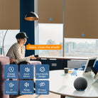 light filtering motorized bottom up roller shades