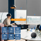 light filtering motorized bottom up roller shades