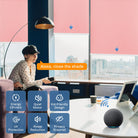 light filtering motorized bottom up roller shades