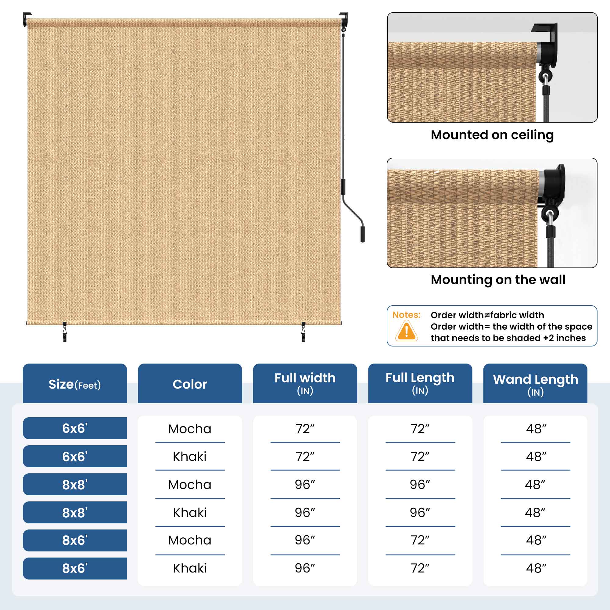 Hand Crank | Outdoor | Roller Shade – Grandekor