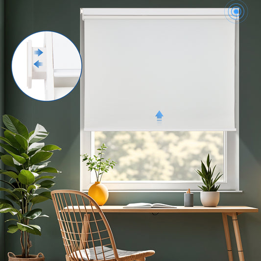 Stylish no-drill roller blinds for easy installation and light control.